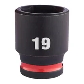 Klucze i nasadki - Milwaukee nasadka udarowa 19 mm 3/8" 6-kątna Shockwave krótka metryczna 4932480276 - miniaturka - grafika 1