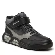 Buty dla chłopców - Sneakersy Geox J Illuminus Boy J36GVB 05411 C0005 DD Black/Dk Grey - miniaturka - grafika 1
