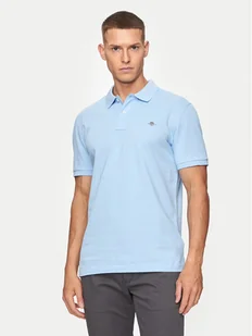 Gant Polo Shield 2220 Niebieski Slim Fit - Koszulki męskie - miniaturka - grafika 1