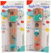Zabawki kreatywne - Kalejdoskop Dla Dzieci Luneta Edukacyjny Kolorowe Zwierzęta Leśne Obracany - miniaturka - grafika 1