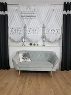 Firany - Panel dekoracyjny z cyrkonami i ażurem, panele firanka, panel okienny - miniaturka - grafika 1