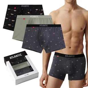 BOKSERKI MĘSKIE bawełniane w koszykówkę oddychające wygodne Atlantic *XXL - Majtki męskie - miniaturka - grafika 1