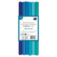 Szkolne artykuły papiernicze - Interdruk Bibuła marszczona Sea mini mix 6szt 200x25cm - miniaturka - grafika 1