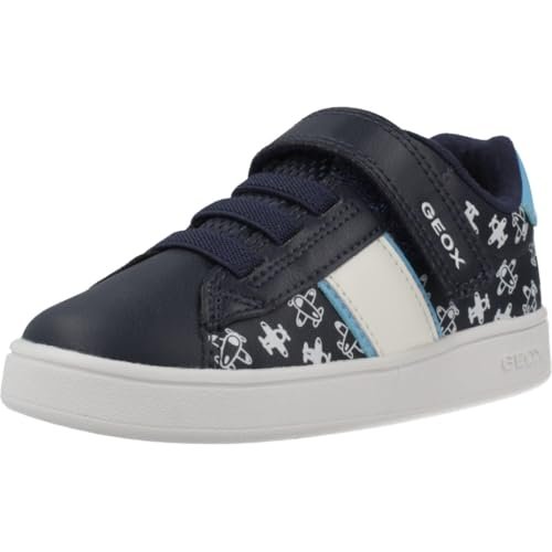 Geox B Eclyper Boy A, Trampki dziecięce 0-24, Navy Azure, 21 EU