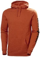 Bluzy męskie - Helly-Hansen Męska bluza robocza HHWW Graphic Hoodie, ciemnopomarańczowa melanż - miniaturka - grafika 1