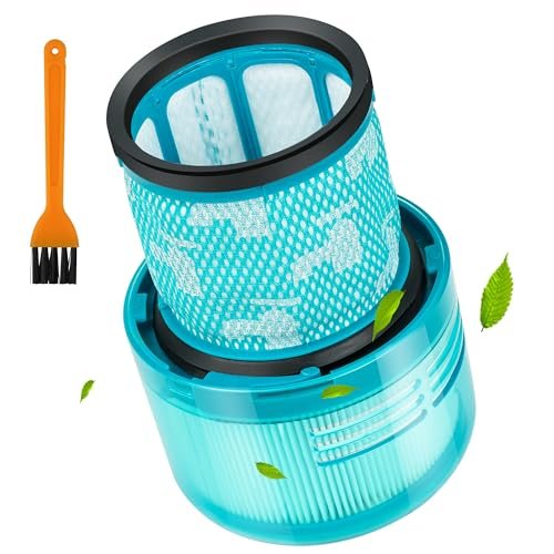 Elalove Filtr HEPA ze szczotką do odkurzaczy V11 i V15 – filtr zamienny do Dyson V11 Animal, Complete, Extra, V15 Detect