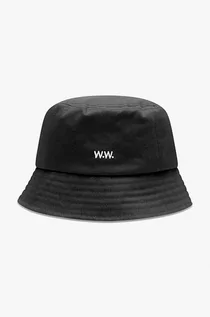 Czapki męskie - Wood Wood kapelusz bawełniany Ossian Bucket Hat 12240817-7083 BLACK kolor czarny bawełniany 12240817.7083-DUSTYGREEN - grafika 1