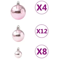 Bombki - vidaXL vidaXL Zestaw bombek, 100 elementów, różowy - miniaturka - grafika 1