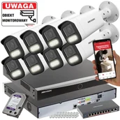 Zestawy do monitoringu - Monitoring parkingu 8 kamer 6MPX Hikvision DS-2CD1663G2-LIZU(2.8-12mm) MotoZoom ColorVu, Smart Hybrid Light, Inteligentna detekcja - miniaturka - grafika 1