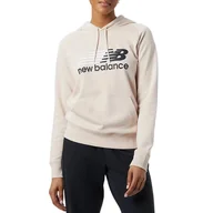 Bluzy sportowe damskie - Bluza New Balance WT23800DC2 - beżowa - miniaturka - grafika 1