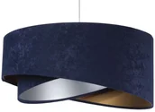 Lampy stojące - Granatowa welurowa lampa wisząca glamour E5-T19 - miniaturka - grafika 1