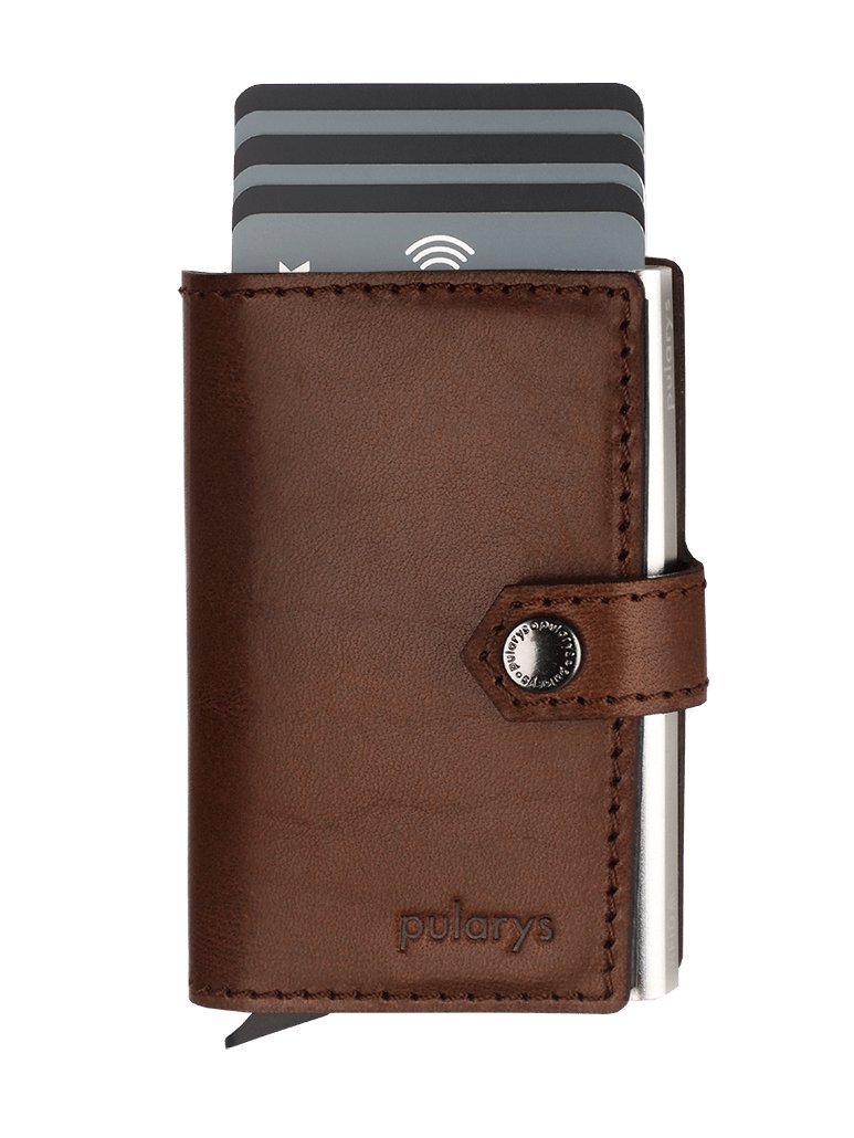 Portfel EASY WALLET wykonany z garbowanej skóry Nomad brązowy