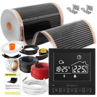 Folia grzewcza na podczerwień MISSION AIR Black Silver PTC 160W 2m2 szer. 50cm + regulator Taurus Czarny - Ogrzewanie podłogowe Folia grzewcza na podczerwień MISSION AIR Black Silver PTC 160W 2m2 szer. 50cm + regulator Taurus Czarny - Ogrzewanie podłogowe - miniaturka - grafika 1