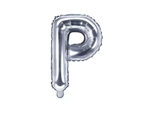 Party Deco Balon foliowy litera "P" srebrna - 35 cm FB2M-P-018 - Balony i akcesoria - miniaturka - grafika 1