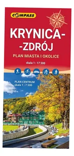 Plan miasta - Krynica-Zdrój 1:17 500 - mapa - Obcojęzyczne przewodniki, mapy i atlasy - miniaturka - grafika 1