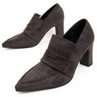 Czółenka - Montevita Buty Na Obcasie Mibia Szary - miniaturka - grafika 1