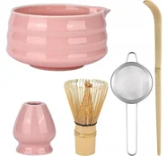 Zestaw Do Matchy 5 Elementów Ceramika Bambus Sitko Chasen