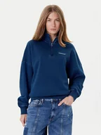 Bluzy damskie - Guess Jeans Bluza W5YQ10 KCXQ1 Granatowy Regular Fit - miniaturka - grafika 1