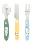 Sztućce dla dzieci - Metalowe Sztućce dla Dzieci Zwierzaki Badabulle - miniaturka - grafika 1