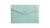 Teczki i skoroszyty - Teczka kopertowa koperta na zatrzask A6 PP zielona soft touch BIURFOL - miniaturka - grafika 1