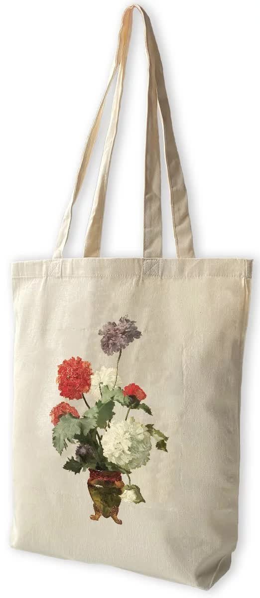 Torba bawełniana Peonie (maki) Anna Bilińska-Bohdanowiczowa