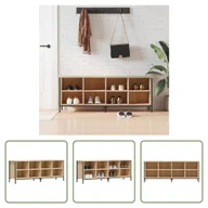 Szafki na buty - Stojak na buty The Living Store dąb sonoma 131x35x50 cm materiał drewnopochodny - miniaturka - grafika 1