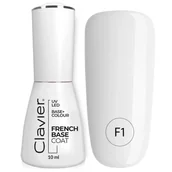 Lakiery hybrydowe - Clavier Luxury French Base kolorowa baza hybrydowa F1 Milky Way 10ml - miniaturka - grafika 1