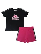 Spodenki damskie - Kappa Bawełniana koszulka i szorty z dżerseju, 160 g Grafika i logo Omini, Kappa z nadrukiem Glitte Tkana wstążka z paskiem, rozmiar 10 Y - miniaturka - grafika 1