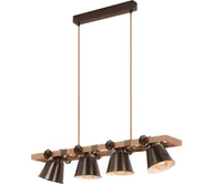 Lampy sufitowe - Briloner 4406-044 - Żyrandol na lince TALE 4xE27/40W/230V brązowy - miniaturka - grafika 1