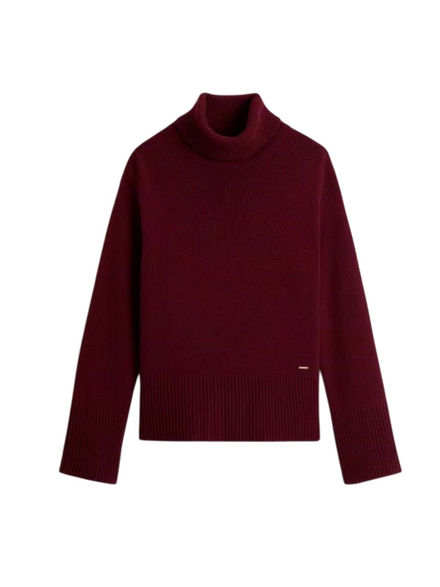 maglioni damskie woolrich - supergeelong turtleneck - bordeaux