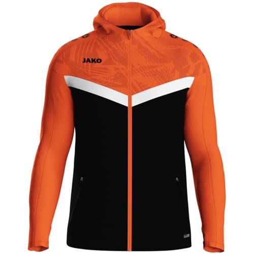 JAKO Iconic męska bluza z kapturem, zapinana na zamek błyskawiczny, wygodna bluza z funkcją Keep Dry, wykonana w 100% z poliestru pochodzącego z recyklingu