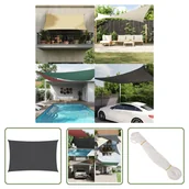 Parasole ogrodowe - The Living Store Żagiel ogrodowy - tkanina Oxford - prostokątny - 4x7 m - antracyt - Żagiel Ogrodowy - miniaturka - grafika 1