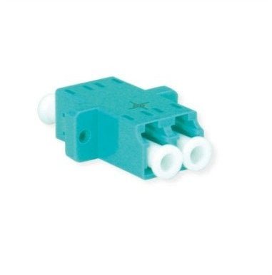Adapter TELEGRTNER LC/APC Duplex, wielomodowy, tuleja z tworzywa sztucznego, obudowa z tworzywa sztucznego, turkusowy, Z77