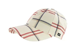 CRAGGI Signature czapka bejsbolowa, granatowa czerwona kremowa kratka, 55-61 cm - Czapki damskie - miniaturka - grafika 1
