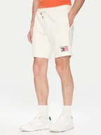 Spodenki męskie - Tommy Hilfiger Szorty sportowe American MW0MW39862 Écru Regular Fit - miniaturka - grafika 1