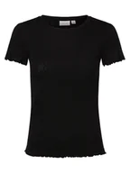 Koszulki i topy damskie - Vila Koszulka damska - VIPointa Kobiety czarny jednolity, S - miniaturka - grafika 1