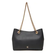 Torebki damskie - Torebka Calvin Klein Minimal Monogram Shoulder Bag Wi LV04F3205G Czarny - miniaturka - grafika 1
