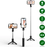 Selfie stick - 4Smarts statyw selfie stick z bezprzewodowym pilotem (Juodas) (P540572) - miniaturka - grafika 1