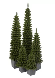 Choinka Sztuczna Świerk Zakopiański Slim w Antracytowej kwadratowej donicy 120 cm - Choinki - miniaturka - grafika 1