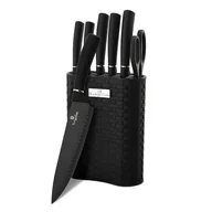 Zestawy sztućców - Berlinger Haus Noże kuchenne w bloku BLACK SILVER 7 szt. 5999056799417 - miniaturka - grafika 1