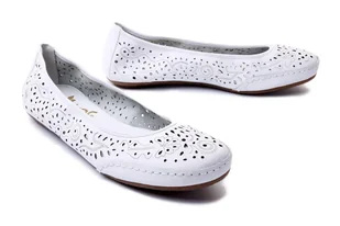 RIEKER 41460-80 white, baleriny damskie - Rieker - Baleriny - miniaturka - grafika 1
