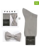 Skarpetki męskie - Falke 2-częściowy zestaw w kolorze szarym: skarpety i muszka - miniaturka - grafika 1