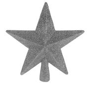 Ozdoby bożonarodzeniowe - Bożonarodzeniowy szpic na choinkę gwiazda Oliveri srebrny, 19 x 5 cm - miniaturka - grafika 1