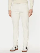 Spodnie męskie - BOSS Spodnie materiałowe P-Delaware5 50527494 Écru Slim Fit - miniaturka - grafika 1