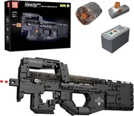 Klocki - KLOCKI MOULD KING 14018S BROŃ PISTOLET MASZYNOWY P90 SUBMACHINE GUN 1668 EL - miniaturka - grafika 1