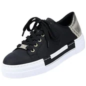 Sneakersy damskie - Rieker Damskie sneakersy N4931, czarny, 37 eu - miniaturka - grafika 1