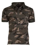 Koszulki męskie - Mil-Tec Koszulka Polo Pikee Woodland - 3XL - miniaturka - grafika 1