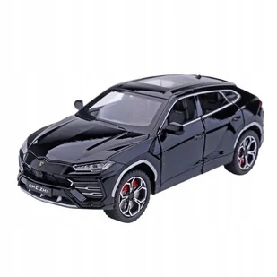LAMBORGHINI URUS SUV METALOWY MODEL SAMOCHODU 1:24 DŹWIĘK ŚWIATŁO CZARNY - Zabawki zdalnie sterowane - miniaturka - grafika 1