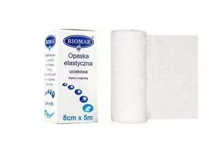 BIOMAR BIOMAR Opaska elastyczna uciskowa z zapinką -8cm x 5m Opaska elastyczna uciskowa z zapinką BIOM-OPASELZ5X8 - Meble i wyposażenie gabinetów medycznych - miniaturka - grafika 1