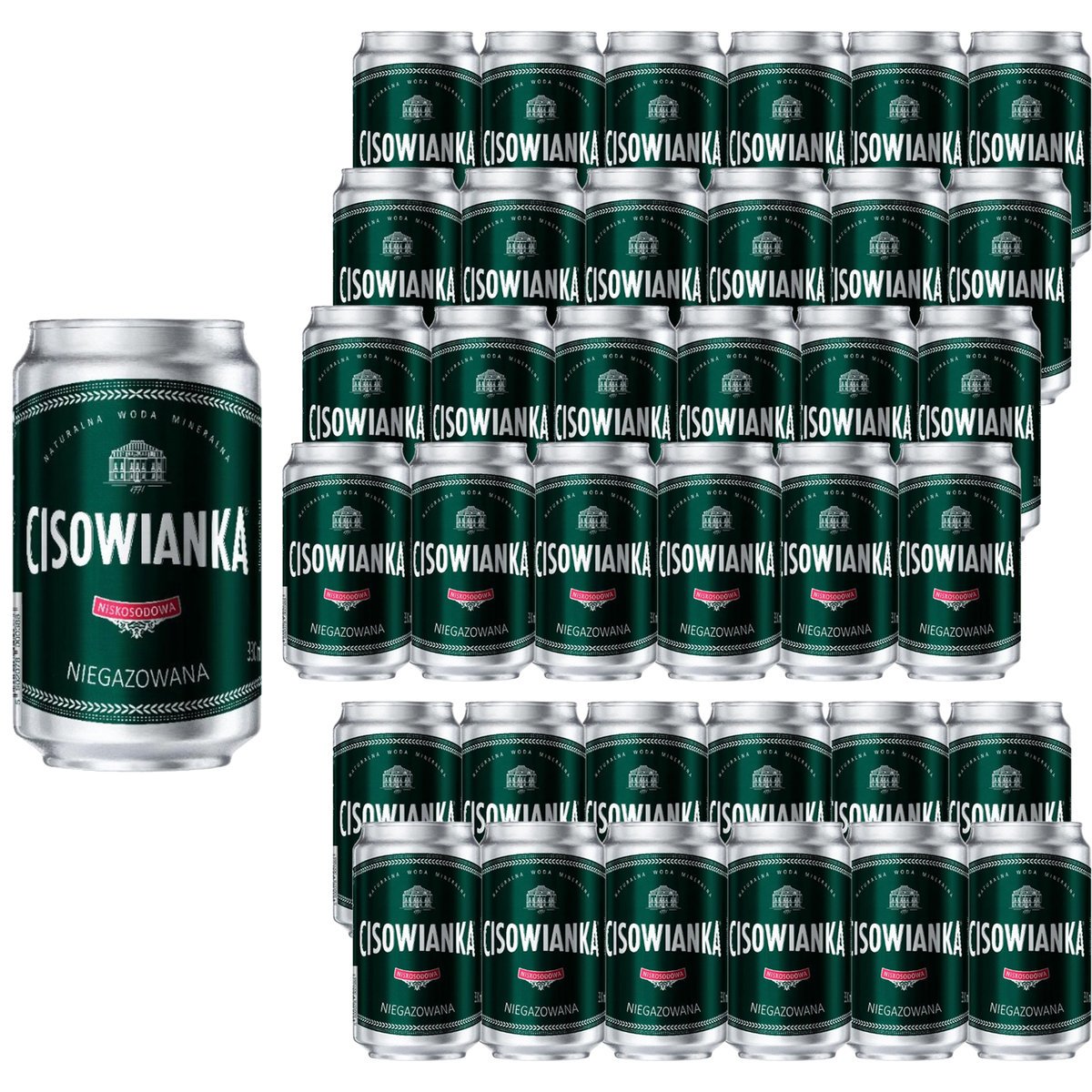 Cisowianka Naturalna woda mineralna niegazowana 330 ml x 48 sztuk